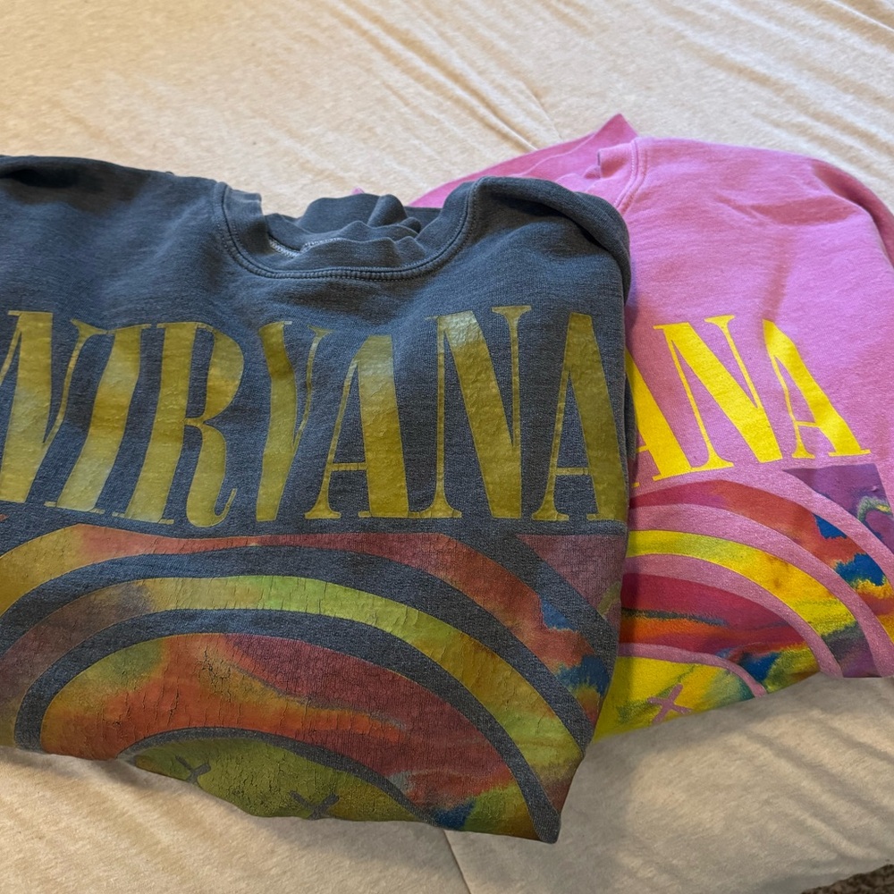 2 Urban outfitters over dyed crewneck sweatshirts
